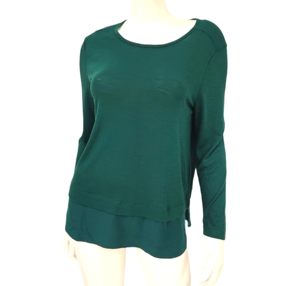 J. Crew Mercantile Green Layered Top Size medium - Picture 5 of 8